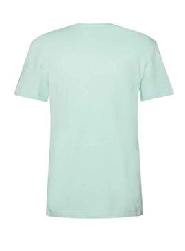 T-Shirt Lacoste Logo Turquoise pour Homme
