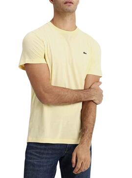 T-Shirt Logo Lacoste Jaune pour Homme