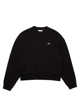 Sweat Lacoste Style Noire pour Femme