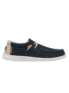 Chaussures Hey Dude Wally Eco Bleu Marine pour Homme