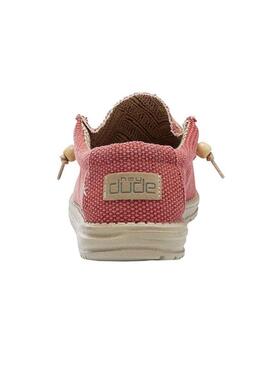Chaussures Hey Dude Wally Braided Rouge pour Homme