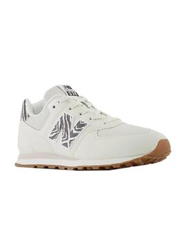 Baskets New Balance 574 Blanc Animal Print