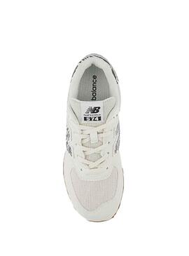 Baskets New Balance 574 Mini Blanc Fille et Garçon