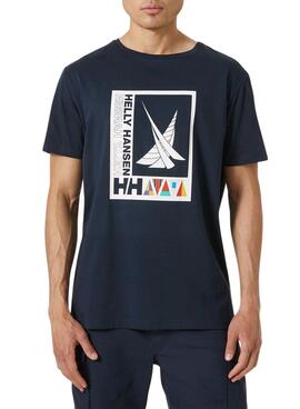 T-Shirt Helly Hansen Shoreline Bleu Marine pour Homme