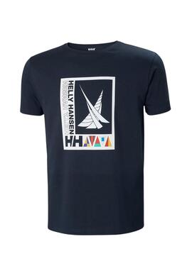 T-Shirt Helly Hansen Shoreline Bleu Marine pour Homme