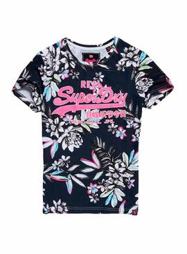 T-Shirt Superdry Logo Vintage Tropical Woman