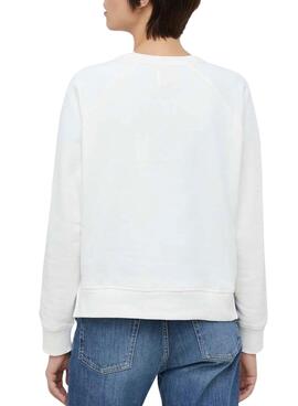 Sweat Pepe Jeans Goldie Blanc pour Femme