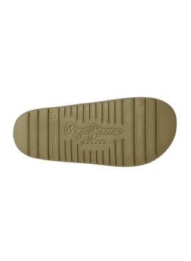 Flip flops Pepe Jeans Beach Slide Vert pour Homme