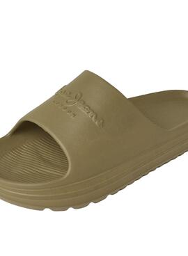 Flip flops Pepe Jeans Beach Slide Vert pour Homme