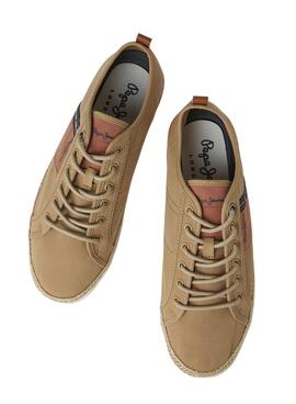 Baskets Pepe Jeans Maoui Tape Camel pour Homme