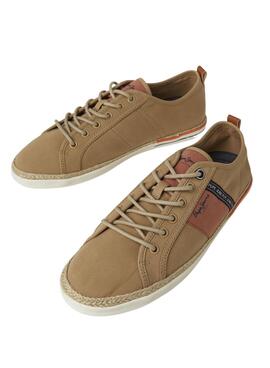 Baskets Pepe Jeans Maoui Tape Camel pour Homme