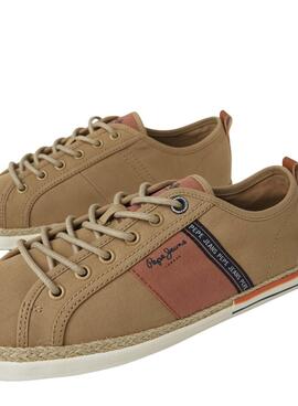 Baskets Pepe Jeans Maoui Tape Camel pour Homme