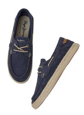 Baskets Pepe Jeans Maoui Sailor Bleu Marine Homme