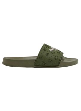 Flip flops Pepe Jeans Slider Plain Vert pour Femme