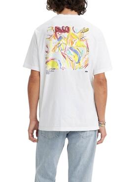 T-Shirt Levis Artwork Blanc pour Homme