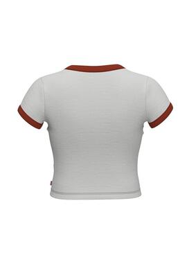 T-Shirt Levis Lent Down Blanc pour Femme