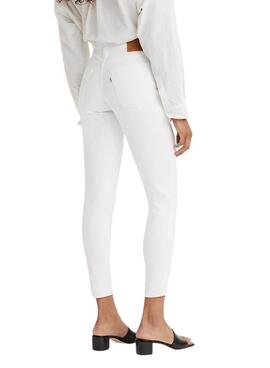 Pantalon Jeans Levis 721 Blanc pour Femme