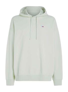 Sweat Tommy Jeans Ovz College Vert Homme