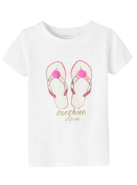 T-Shirt Name It Fransisca Blanc pour Fille