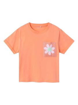 T-Shirt Name It Fidda Orange pour Fille