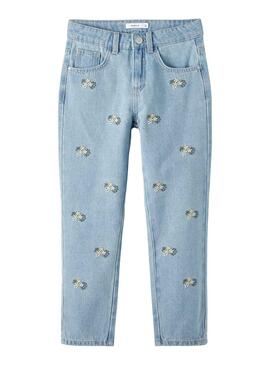 Pantalon Jeans Name It Shaped Bleu pour Fille