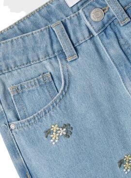 Pantalon Jeans Name It Shaped Bleu pour Fille