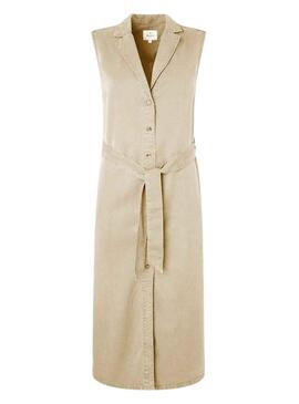 Robe Pepe Jeans Maggie Beige pour Femme