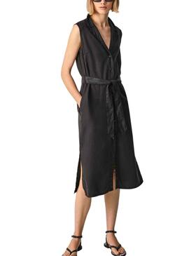 Robe Pepe Jeans Maggie Noire pour Femme