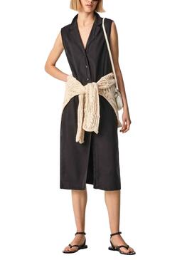 Robe Pepe Jeans Maggie Noire pour Femme