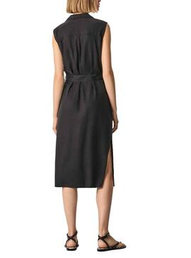 Robe Pepe Jeans Maggie Noire pour Femme