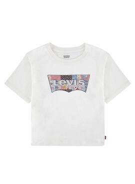 T-Shirt Levis Organic Blanc pour Fille