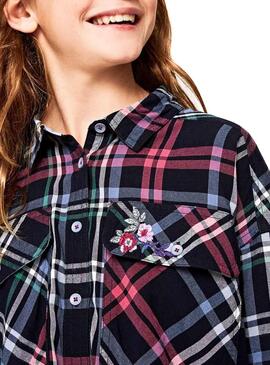 Chemise Jeans Pepe Cherry Cadres Fille