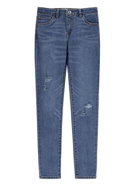 Pantalon Jeans Levis 710 Super Skinny Bleu Fille