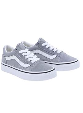 Baskets Vans Old Skool Gris Fille et Garçon Petit