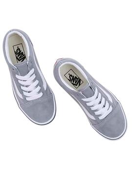 Baskets Vans Old Skool Gris Fille et Garçon Petit