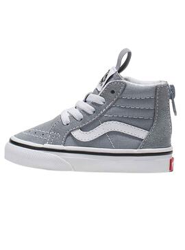 Baskets Vans SK8-Hi Zip Gris pour Garçon et Fille