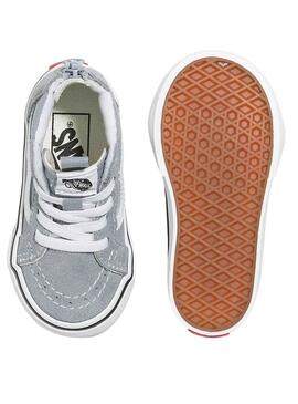 Baskets Vans SK8-Hi Zip Gris pour Garçon et Fille