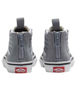 Baskets Vans SK8-Hi Zip Gris pour Garçon et Fille
