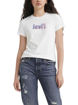 T-Shirt Levis Offset Blanc pour Femme