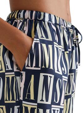 Shorts Tommy Jeans Spellout Bleu Marine pour Femme