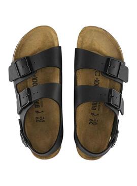 Sandales Birkenstock Milano Noire pour Femme