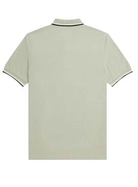 Polo Fred Perry Twin Tipped Gris pour Homme