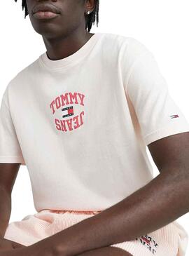 T-Shirt Tommy Jeans Arched Blanc pour Homme