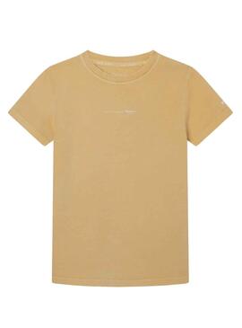 T-Shirt Pepe Jeans Davide Ocre pour Garçon