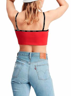 Haut Levis Zoey Crop Rouge Femme