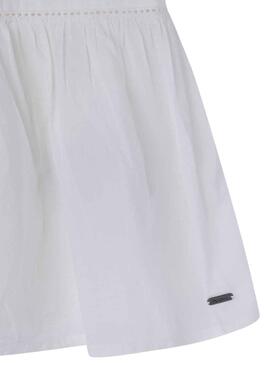Robe Pepe Jeans Hailey Blanc pour Fille