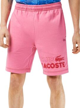 Bermudas Lacoste Club Rose pour Homme