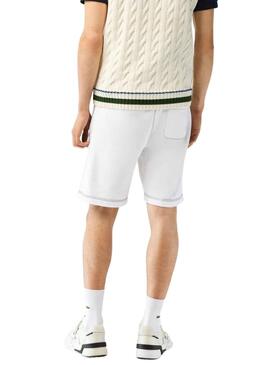 Bermudas Club Lacoste Blanc pour Homme