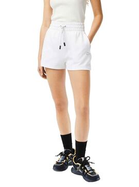 Shorts Lacoste Style Blanc pour Femme