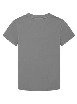 T-Shirt Pepe Jeans Davide Gris pour Garçon